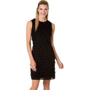 Karl Lagerfeld Black Floral Shift Dress, Size 8